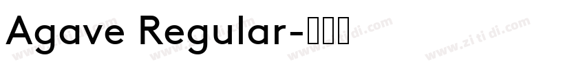 Agave Regular字体转换